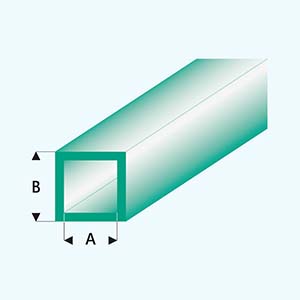 Jekl čtvercový zelený 6,0x5,0 mm