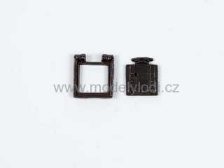 Rám dělové střílny s poklopem 8x8 mm